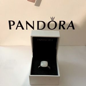 Pandora retired mother of pearl ring